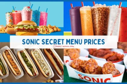 Sonic Menu With Prices