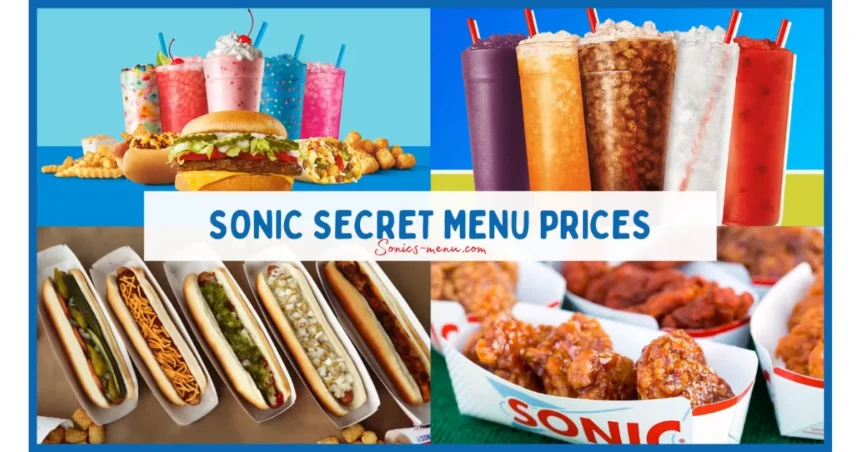 Sonic Menu With Prices
