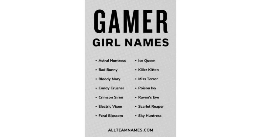 Gamer Tags for Girls