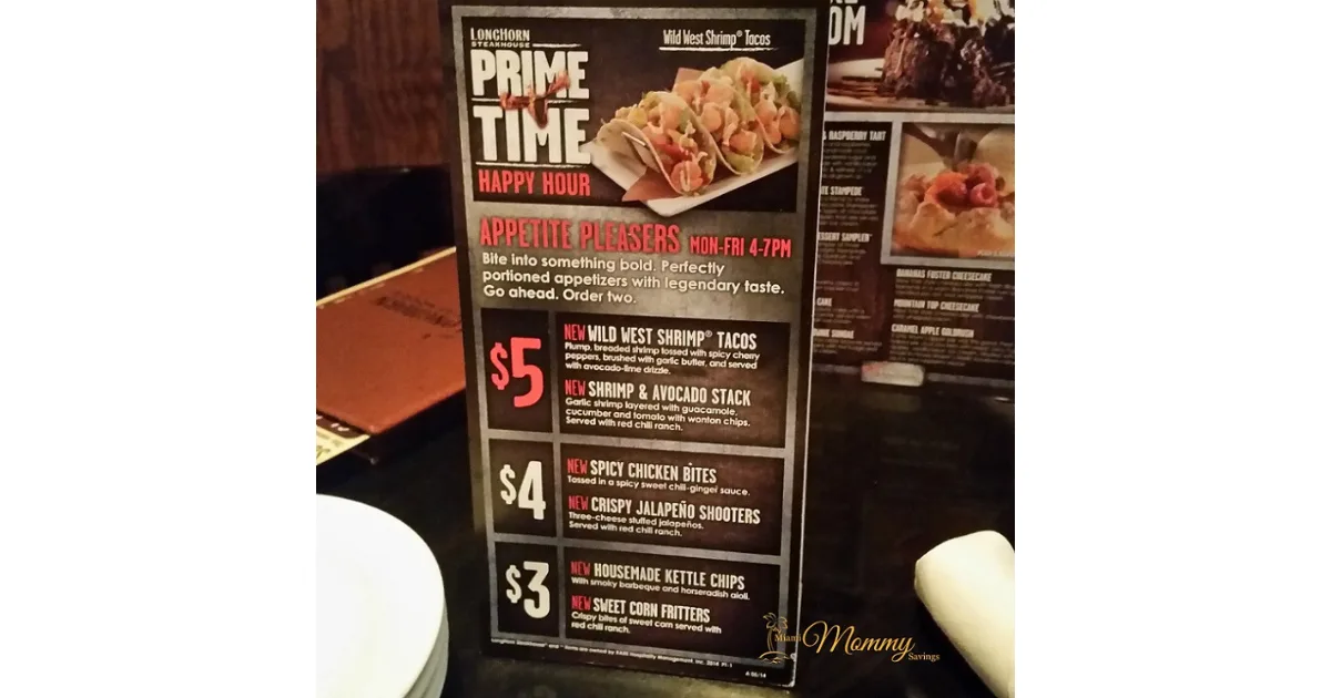 Longhorn Steakhouse Menu With Prices