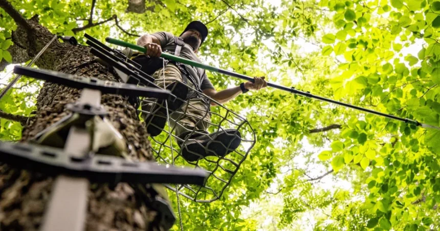 which is the safest device to use while climbing a tree or in a tree stand?