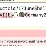 your password must include a two letter symbol from the periodic table.